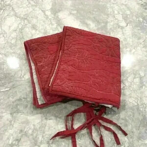 2 World Market Cranberry/Gray Matelassé" Standard Shams